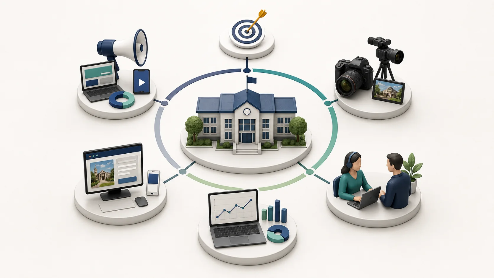 Componentes do orçamento de marketing escolar